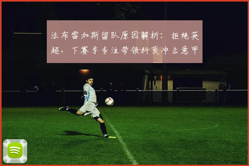 法布雷加斯留队原因解析：拒绝英超，下赛季专注带领科莫冲击意甲